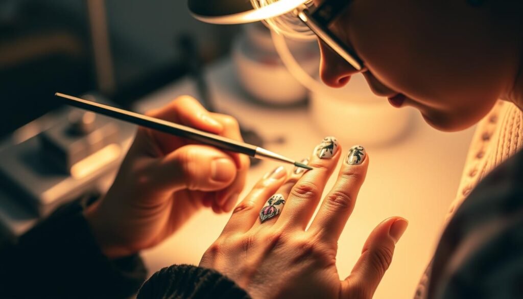فنان تجميل الأظافر بأشكال غريبة